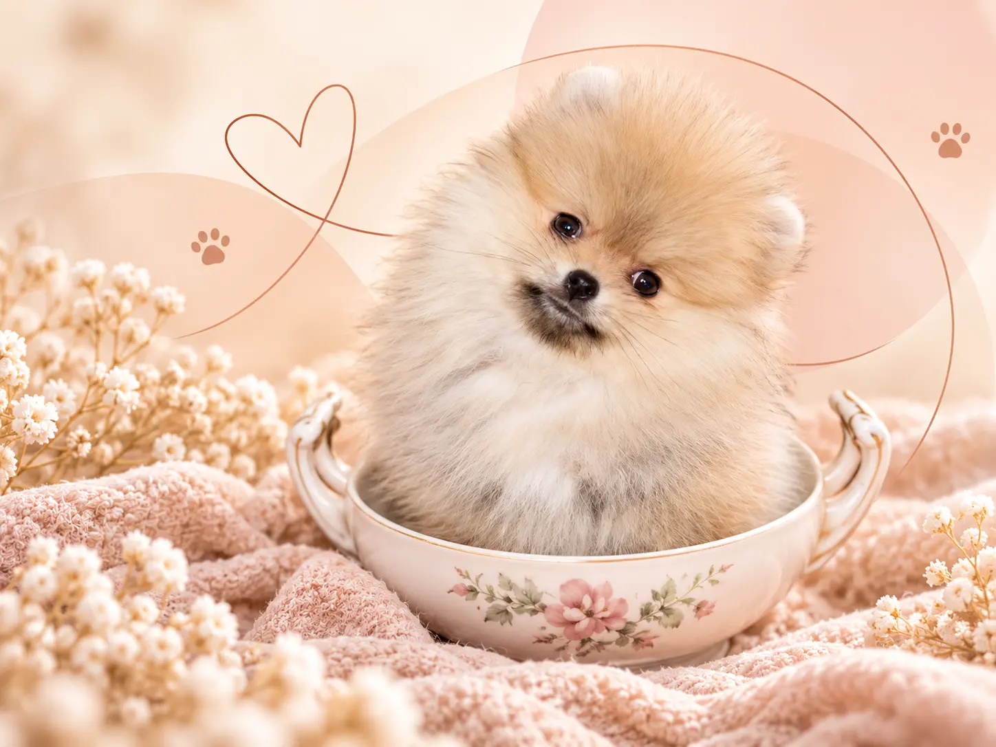 A Forsan Pomeranian in the garden